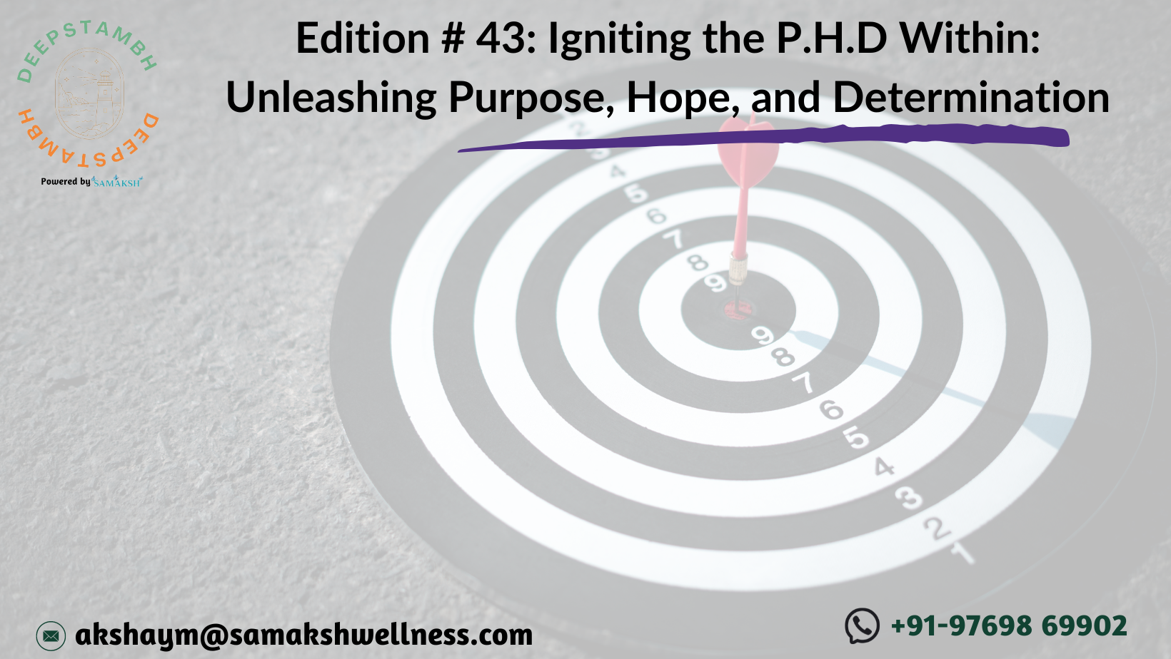 Igniting the P.H.D Within: Unleashing Purpose, Hope, and Determination
