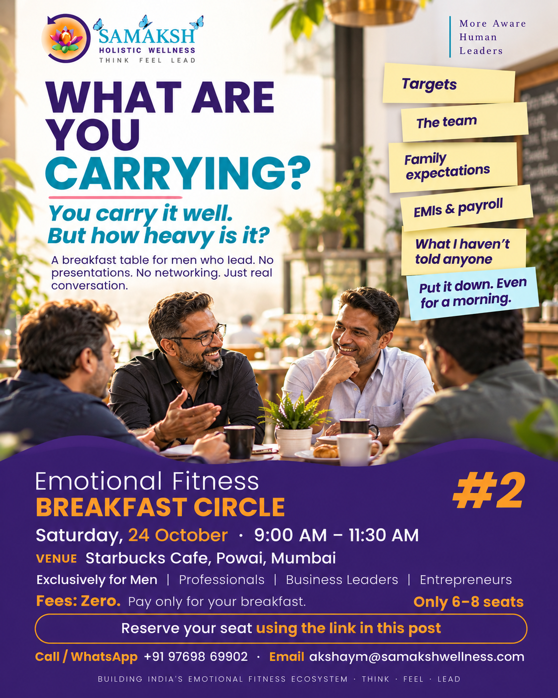 Emotional Fitness Breakfast Circle # 2 (exclusively for MEN)